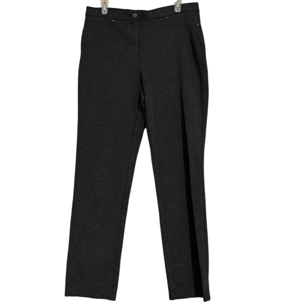 Chico’s Women’s Black Ponte Legging Casual Pants Elasticized Waist Sz-14